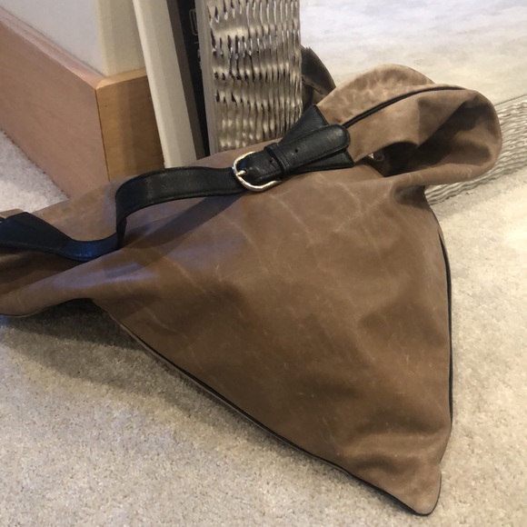 CELLERINI FIRENZI VINTAGE LEATHER HOBO IN SAND - Picture 3 of 8